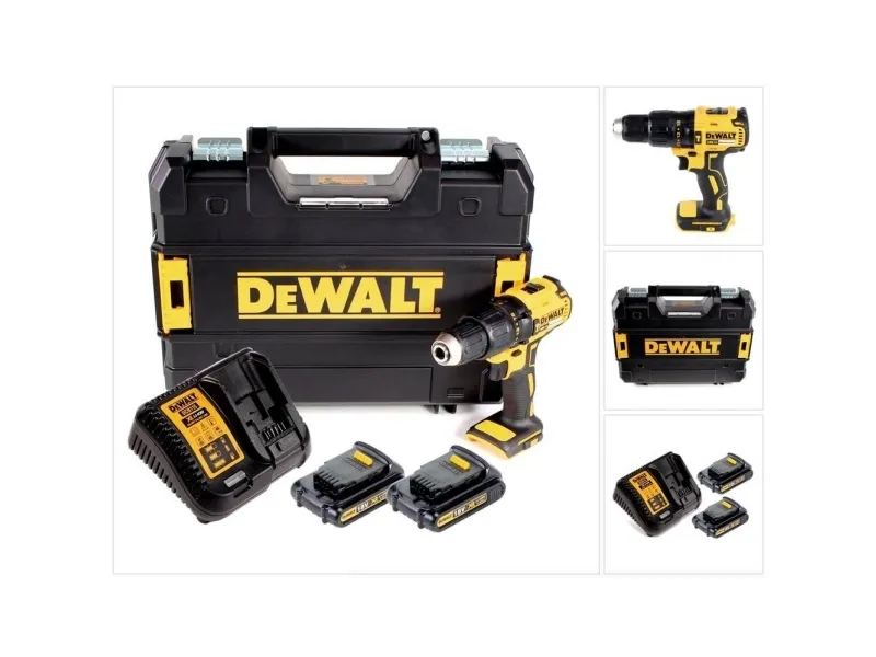 DeWALT DCD778S2T-QW - Hammerbor/skruemaskine - ledningfri 13 mm - 2 batterier - 18 V