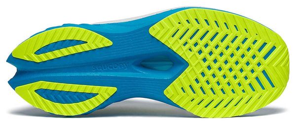 Chaussures Running Saucony Endorphin Speed 4 Blanc/Jaune/Bleu Femme