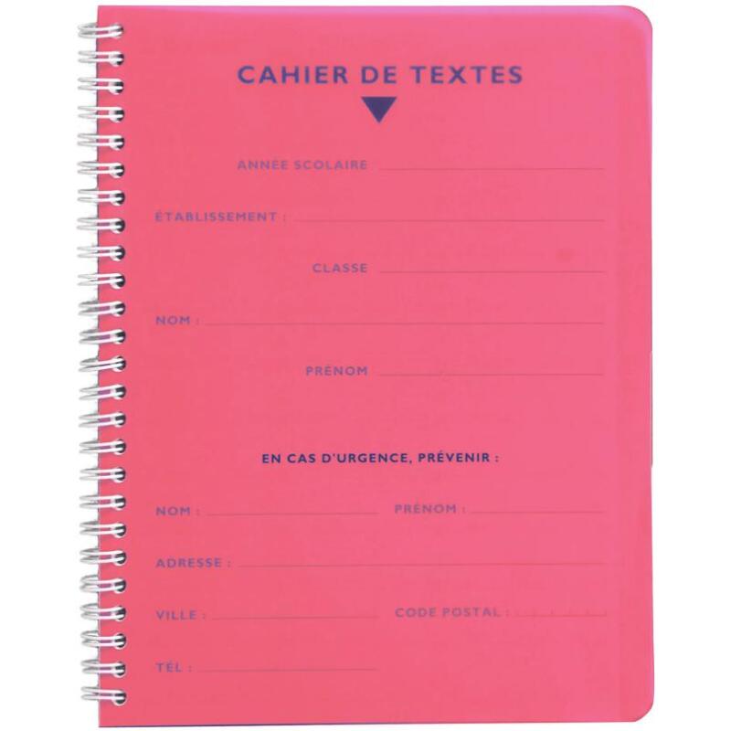 Textes reliure intégrale 8000 POLYPRO 17x22 cm 124 pages grands carreaux 90 g - Assortis