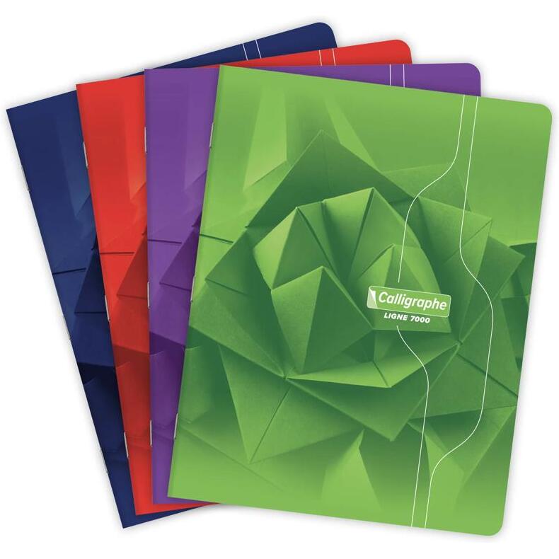 Cahier piqué 7000 17x22 cm 140 pages grands carreaux 70 g - Assortis