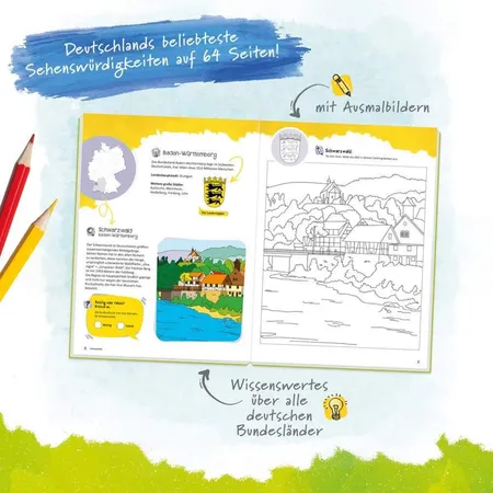 Trötsch Malbuch Mein großes Deutschland Lern und Malbuch