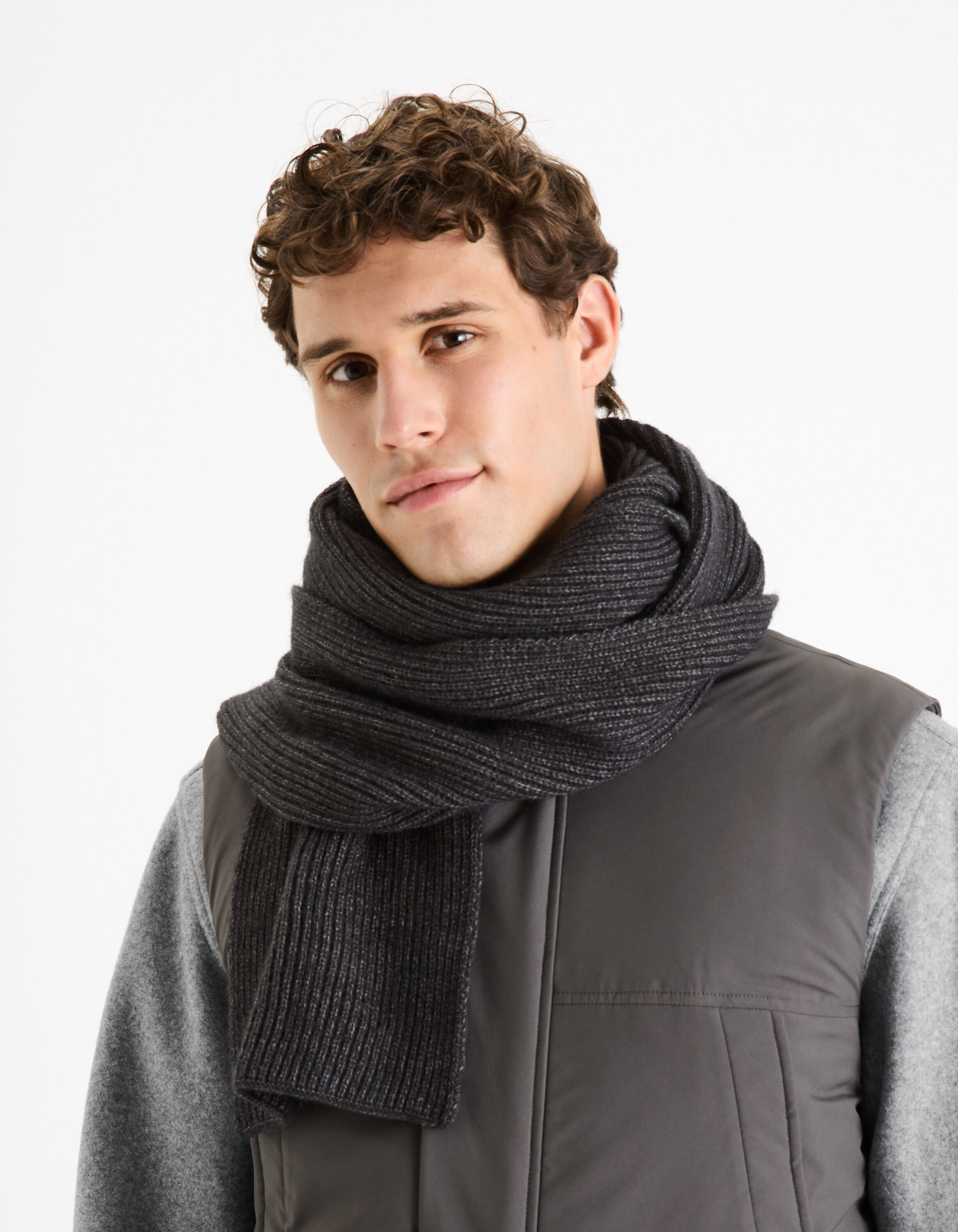 Echarpe en maille - anthracite