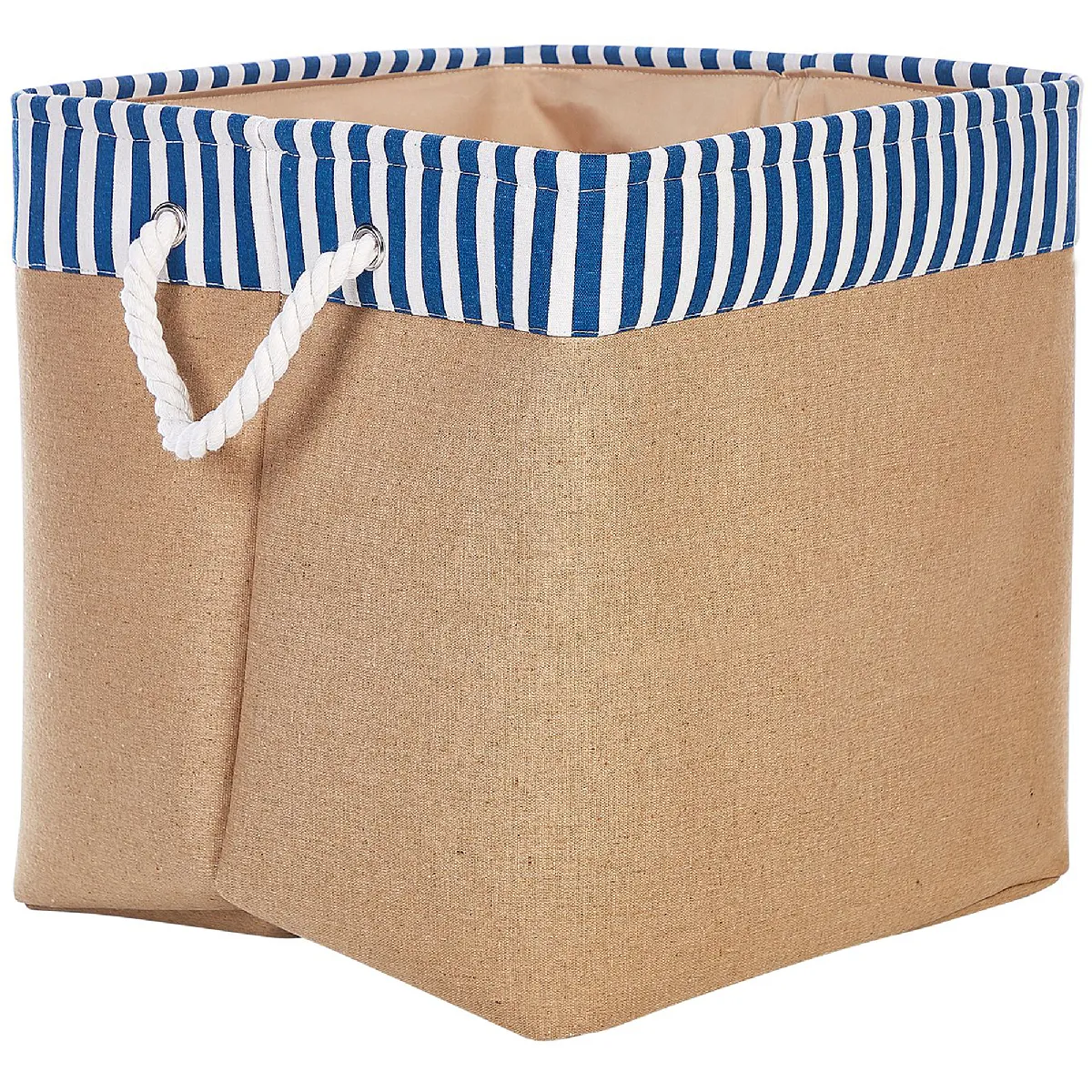 Beliani TUGUL - Lot de 2 paniers en tissu polyester beige
