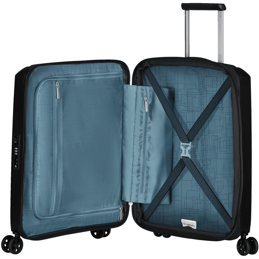 American Tourister Aerostep - 4-Rollen-Kabinentrolley 55 cm erw. black