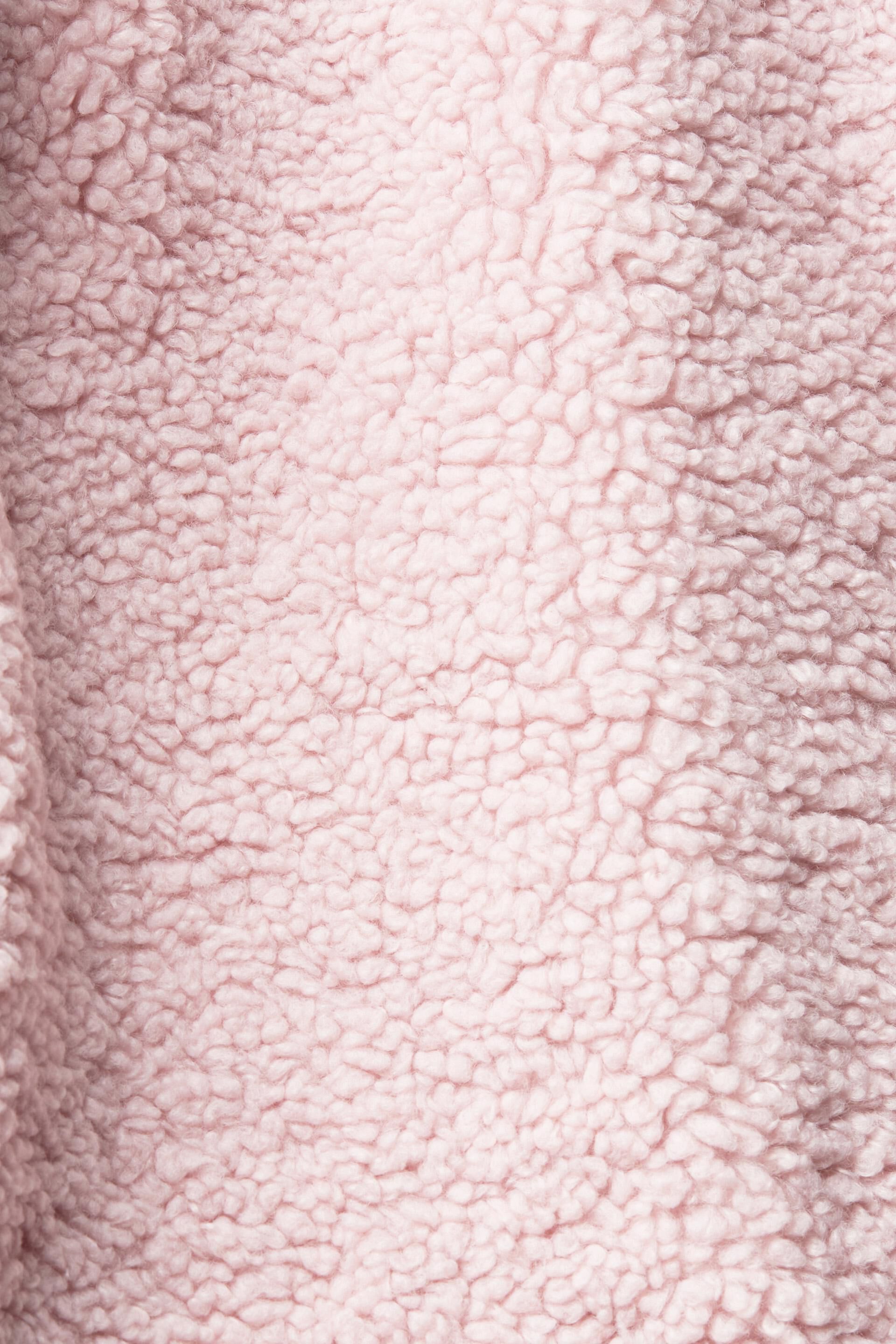 Cardigan zippé en polaire peluche à capuche