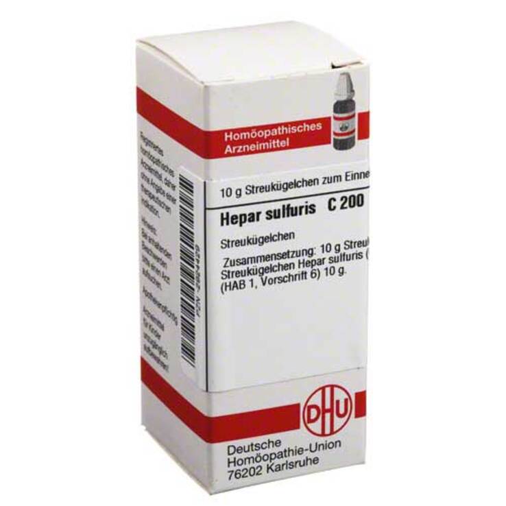 DHU Hepar sulfuris C 200 Globuli, 10 g