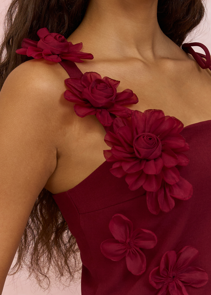 Harper jurk burgundy
