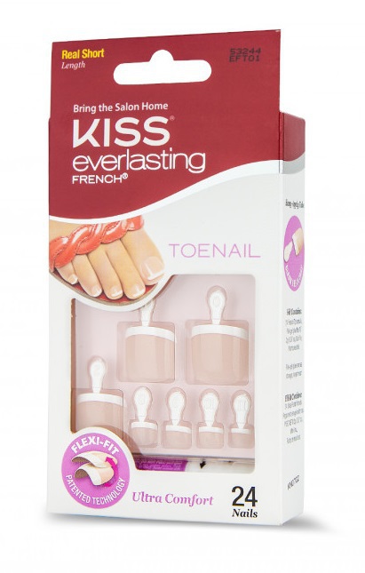 Kiss Everlasting French Toenail 24 stuks