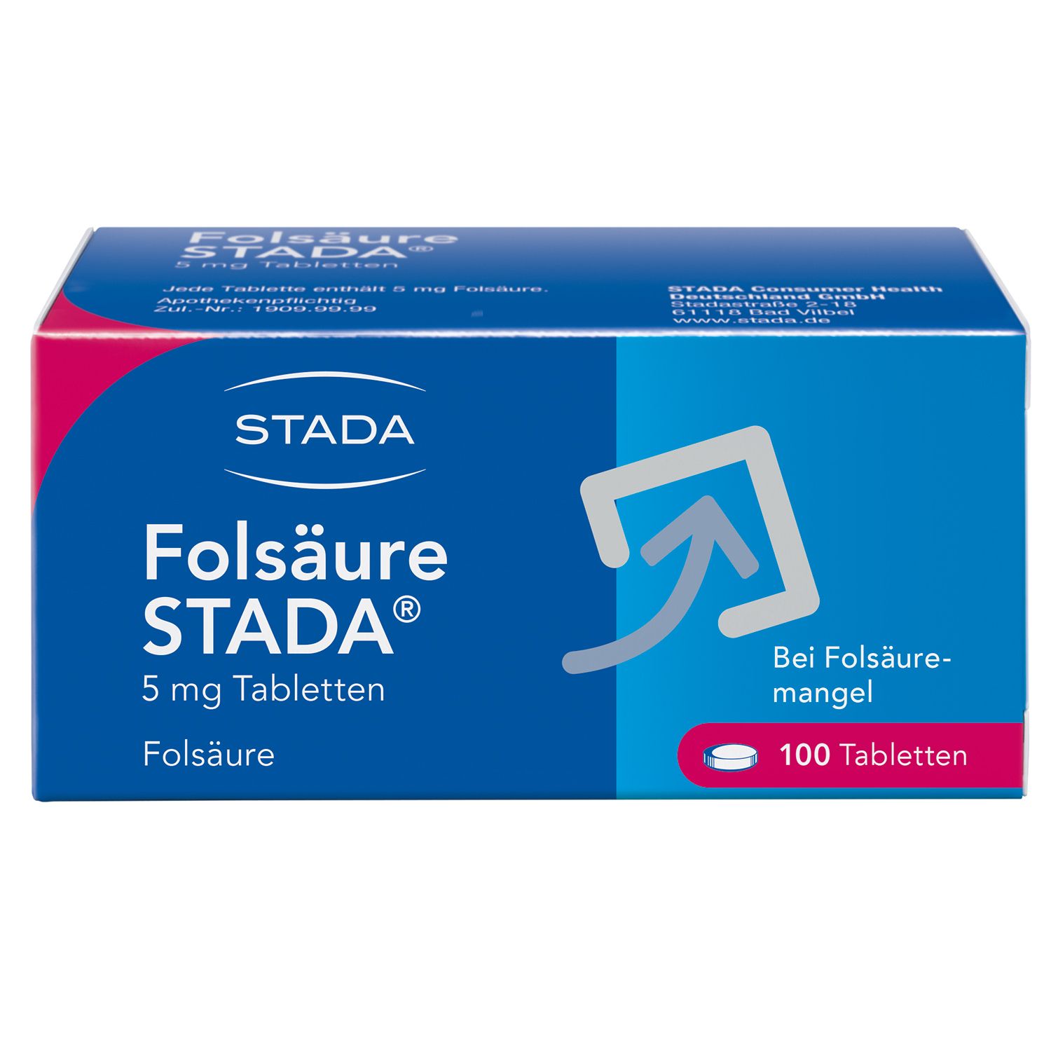 Folsäure STADA® 5 mg Tabletten, Vitaminpräparat zur Behandlung von Folsäuremangelzuständen