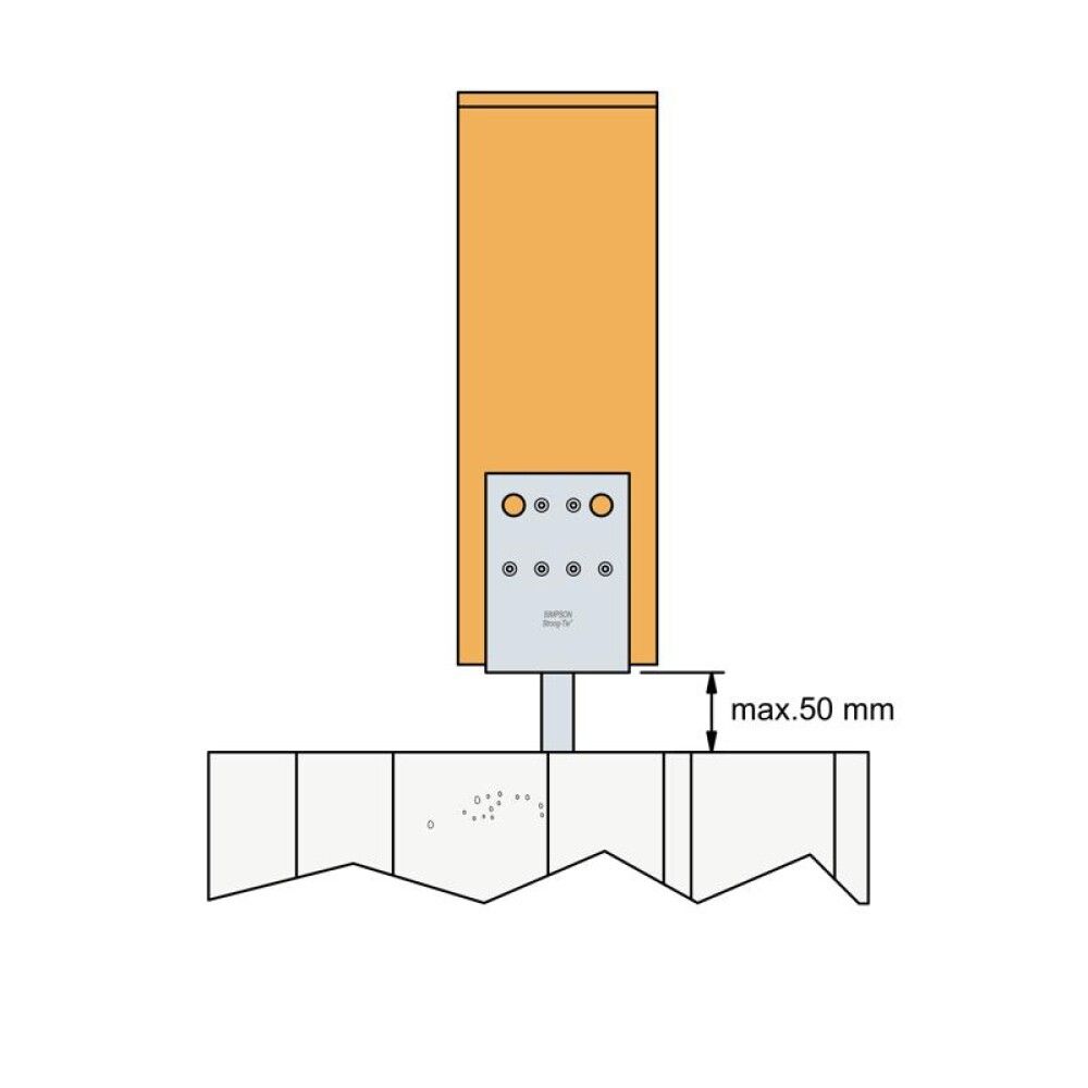 STOLPESKO SIMPSON STRONG-TIE 48x40CM