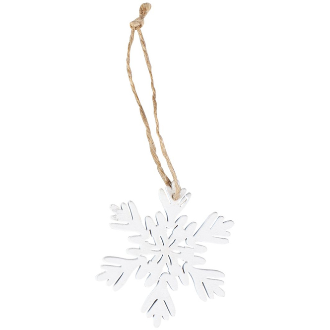Dekohänger - Schneeflocken - aus Holz - Ø = ca. 6 cm - 15 Stück