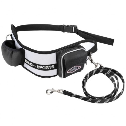 Cinto de quadril branco para cães com guia
