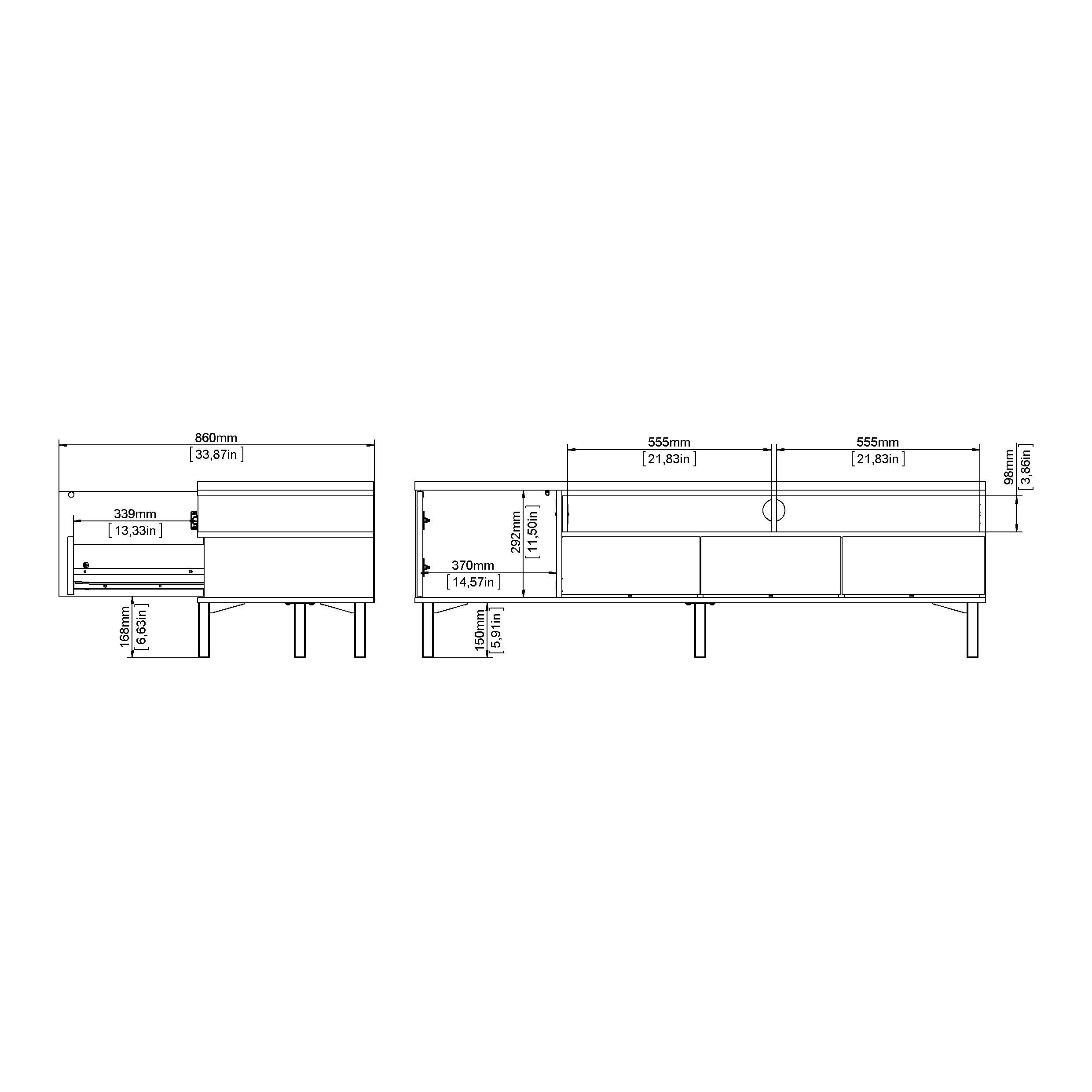 by fonQ basic Nook Tv-meubel - Zwart