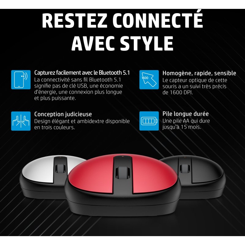 Souris Bluetooth HP 240 noire