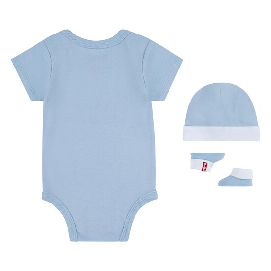 Coffret naissance Body + Bonnet + Chaussons   Bleu        6-12 mois   de               Levi's Kids