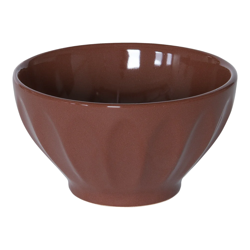 Bol cotes plates 14 cm marron (lot de 2) Trend'up