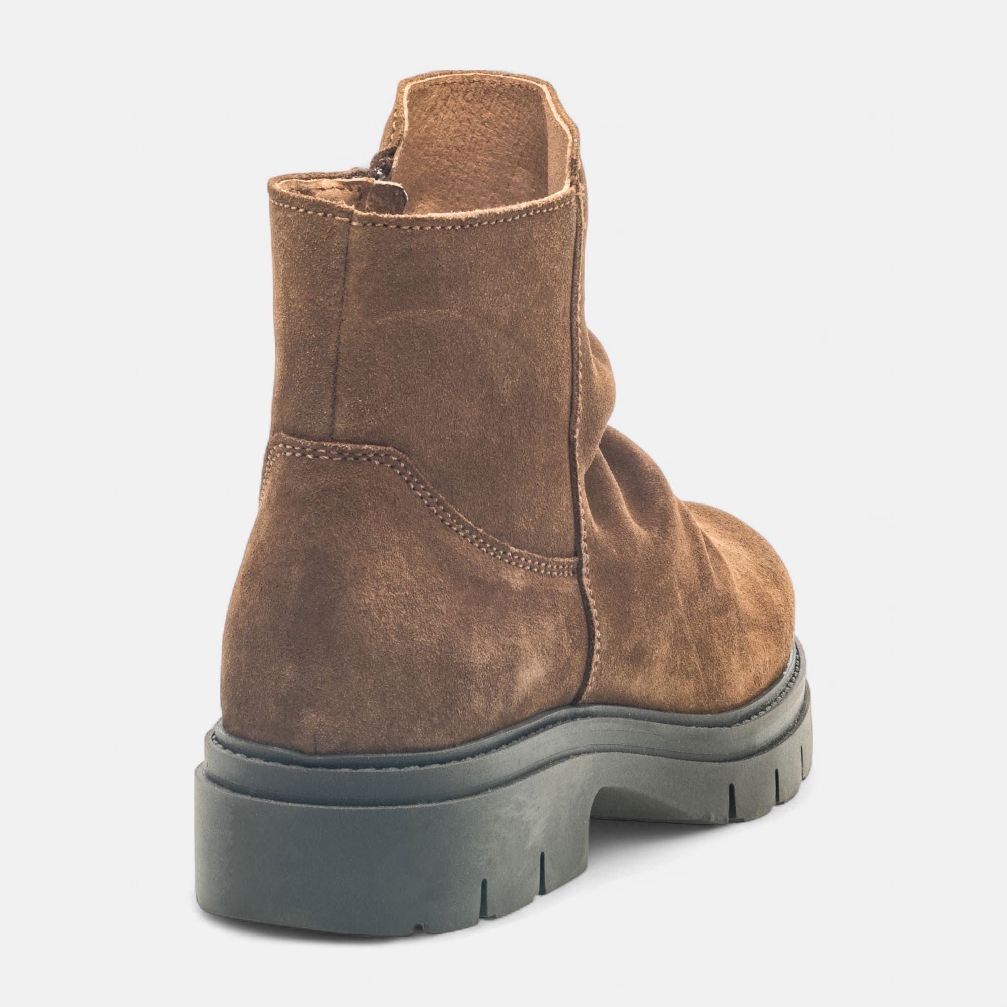 Boots Femme en cuir taupe