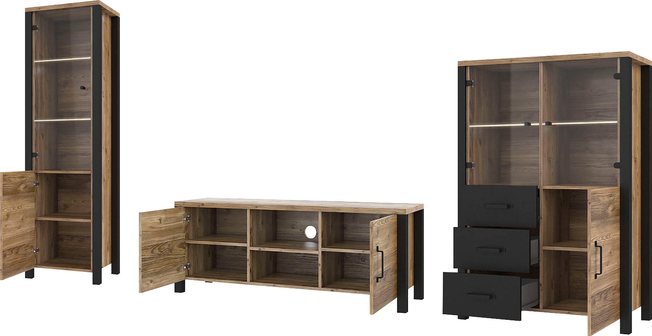 Home affaire Wohnwand »Olin« Set, 3 Stk. tlg.