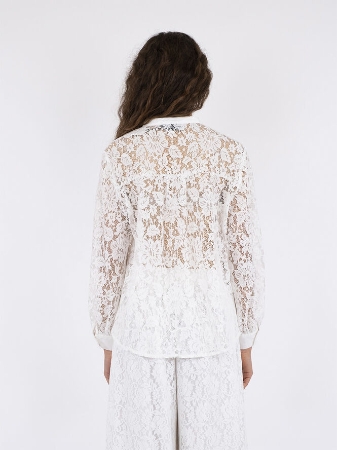 Neo Noir Mae Lace Shirt White