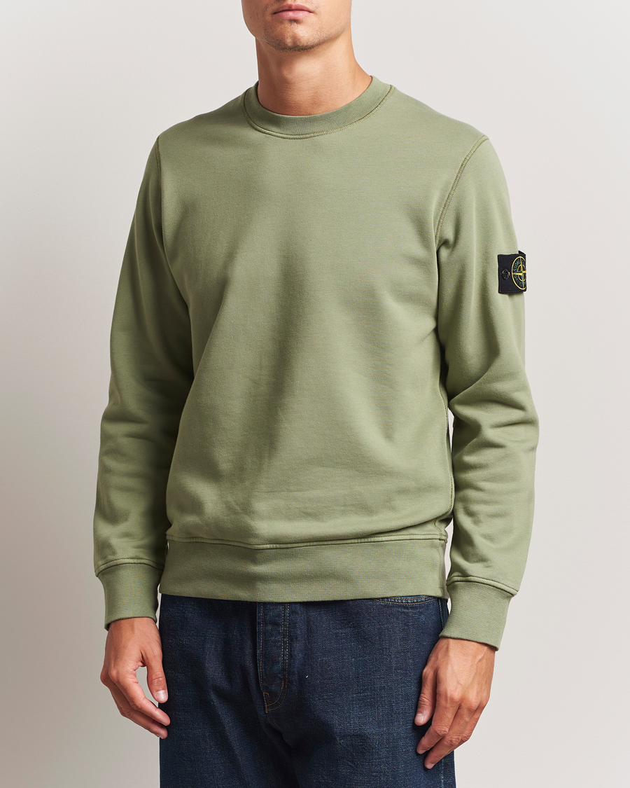 Stone Island Garment Dyed Fleece Sweatshirt Sage