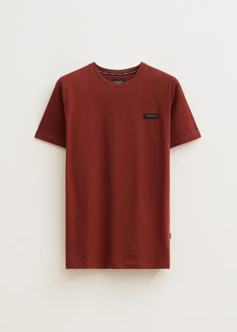 T-shirt met logo rood (BRIQUE)