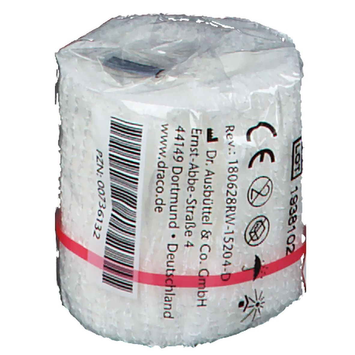 DracoElfi elastische Fixierbinde 4 cm x 4 m cellophaniert