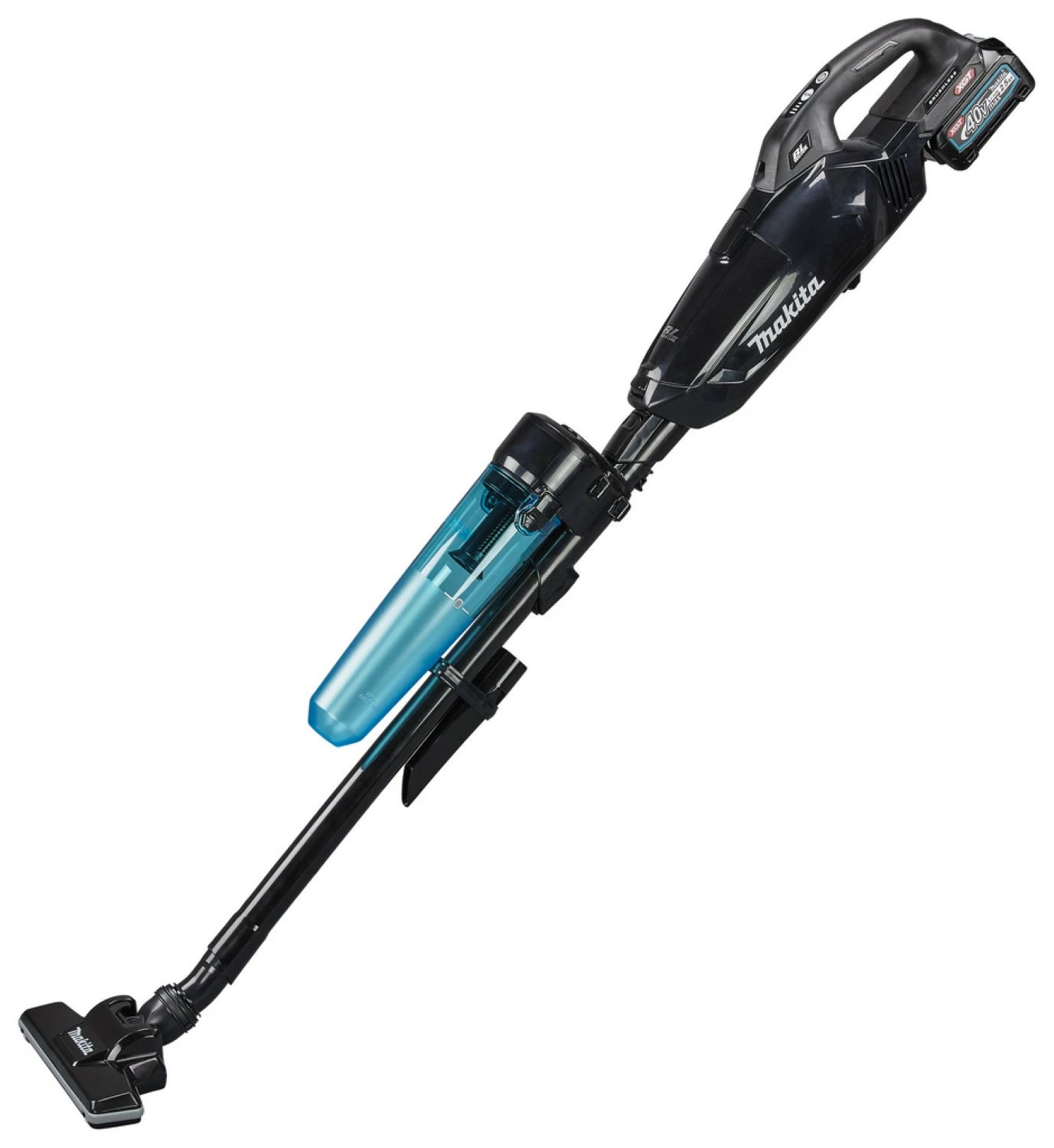 Makita CL002GD214 40V Max Li-Ion accu steelstofzuiger set (2x 2,5Ah) - Zwart