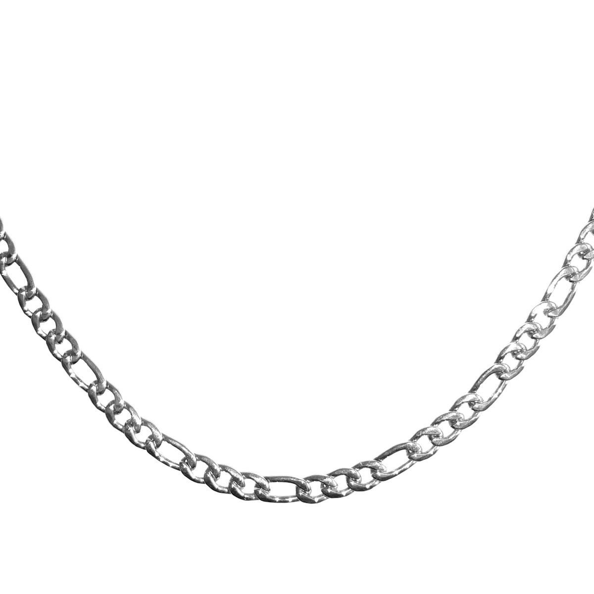 Collier chaîne en acier argenté 7mm