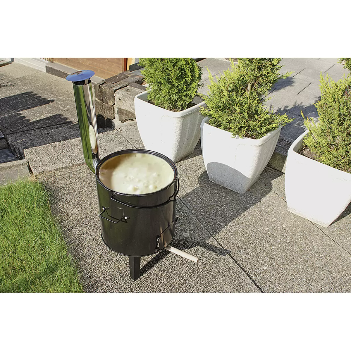 Fondueofen Set 8teilig BBQ Dragon Schwarz