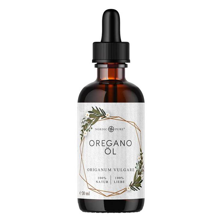 Oregano Öl mit 80% Carvacrol vegan Nordic Pure, 30 ml