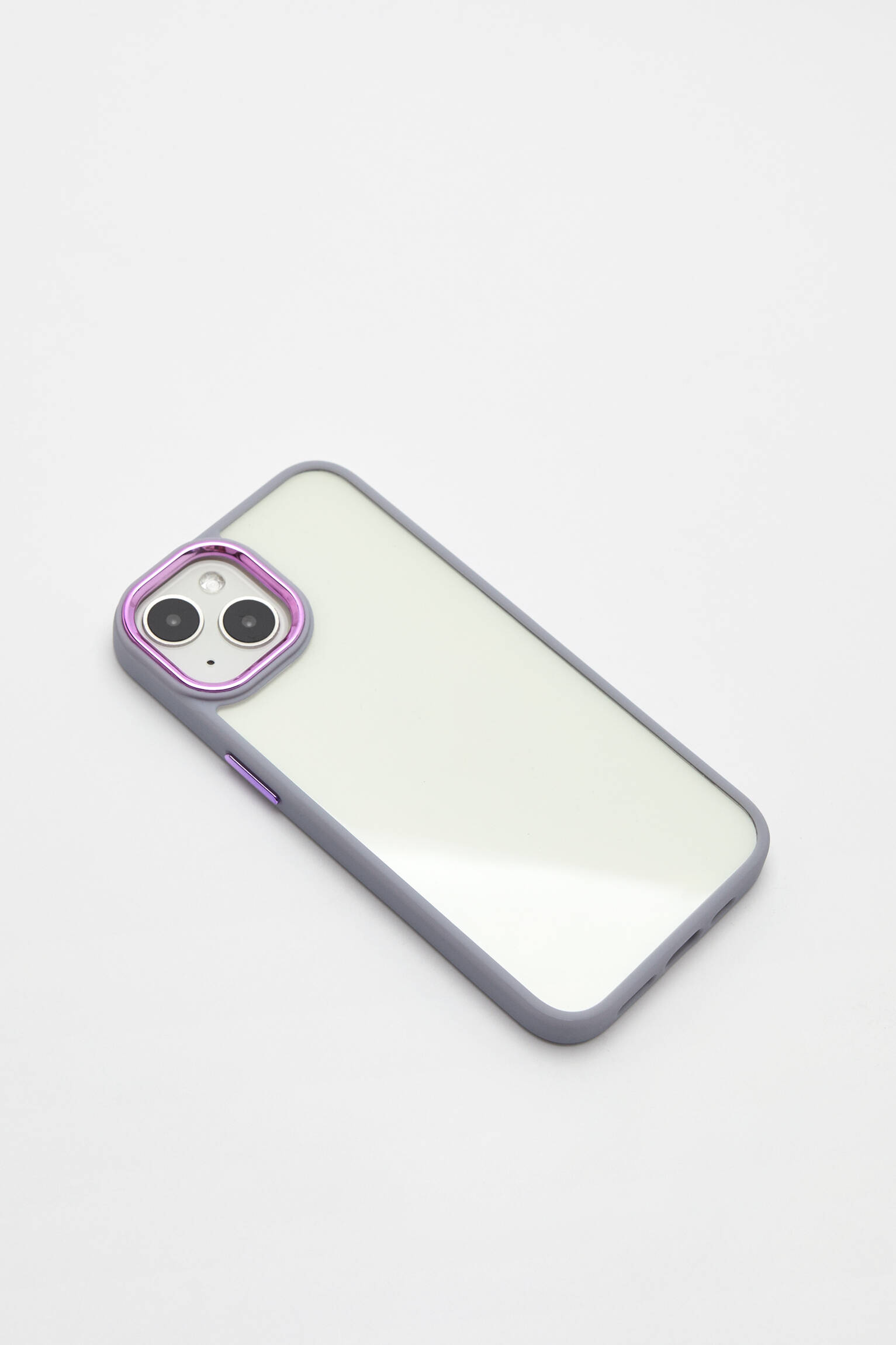 CAPA TRANSPARENTE PARA IPHONE - LILÁS