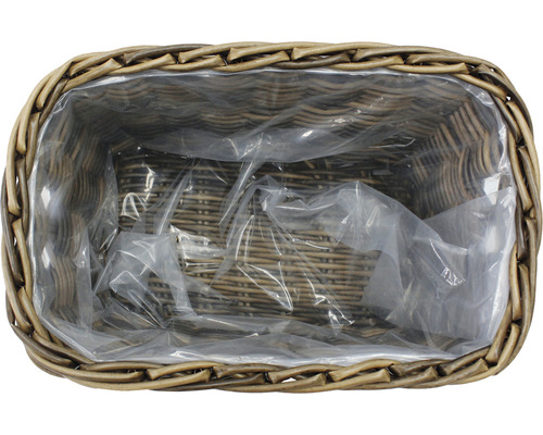Lafiora polyrotan mand, 40 x 26 x 25 cm, bruin