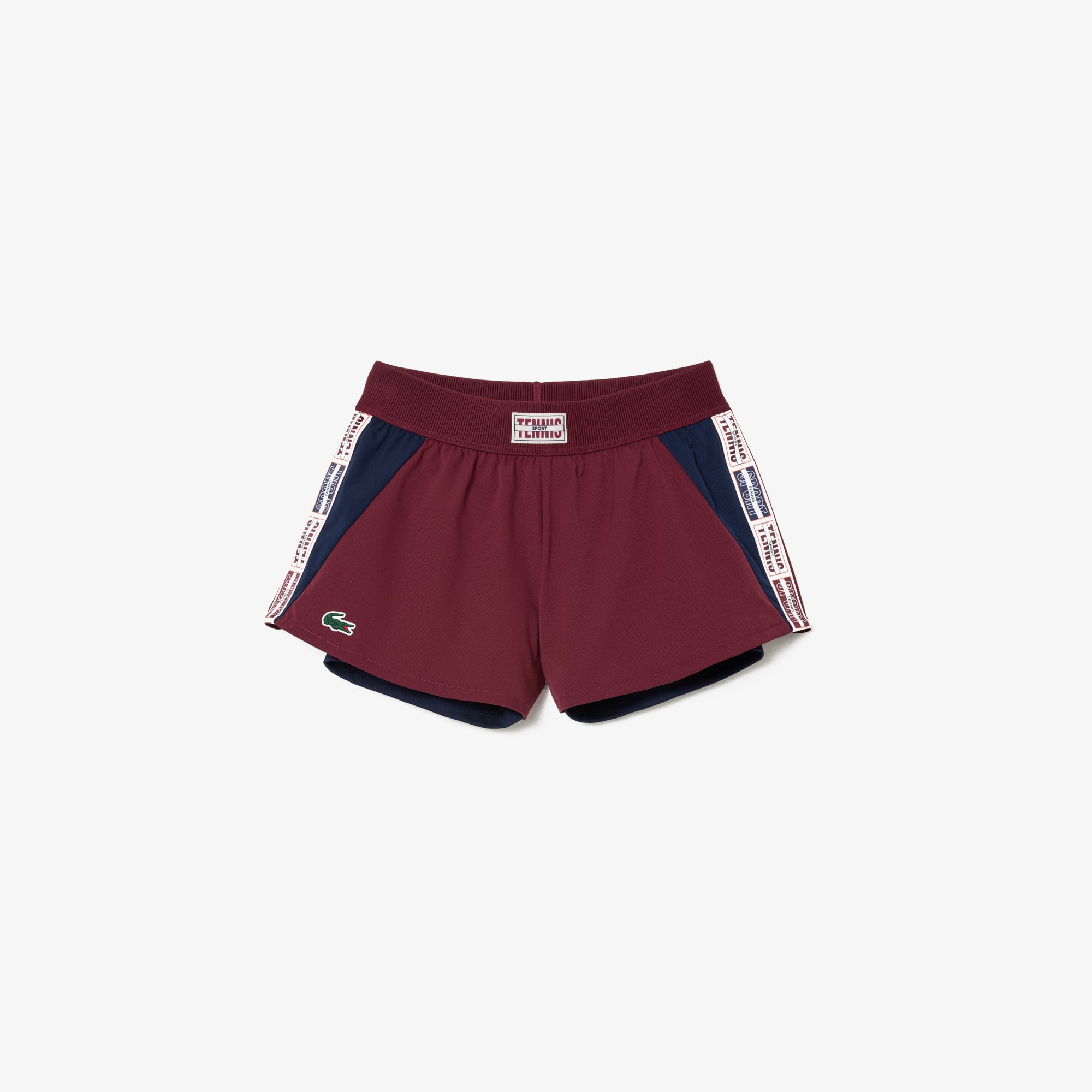 Short Tennis avec shorty intégré en tissu recyclé Shorts - Rouge - Lacoste - Femme
