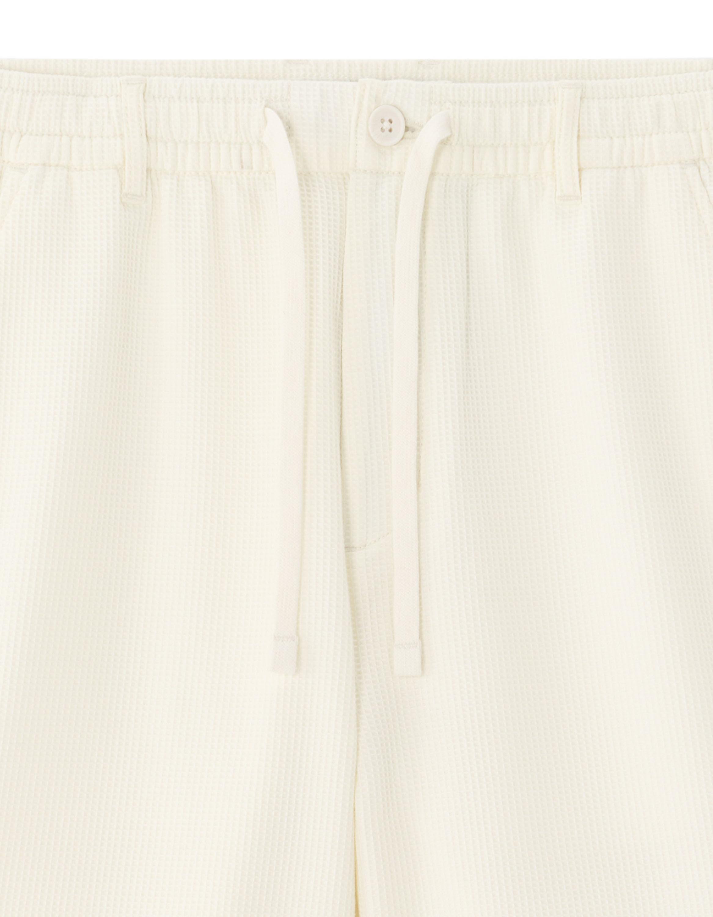 Bermuda regular en nid d'abeille 100% coton - écru