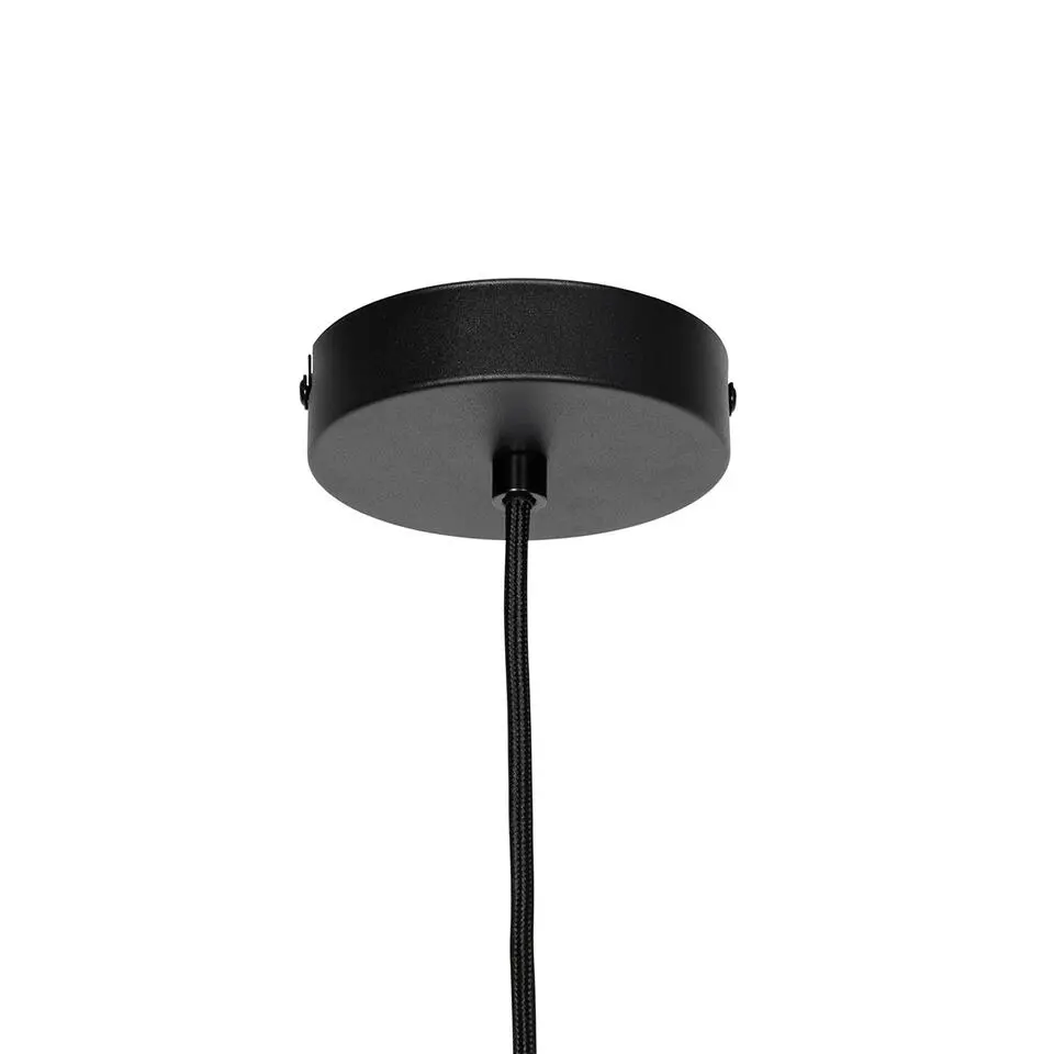 Qazqa hanglampen pua zwart e27