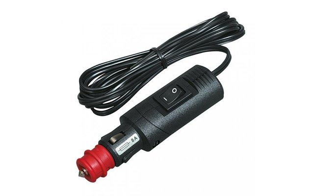 12-24 Volt winkelbarer Universalstecker mit Schalter + 2m Leitung