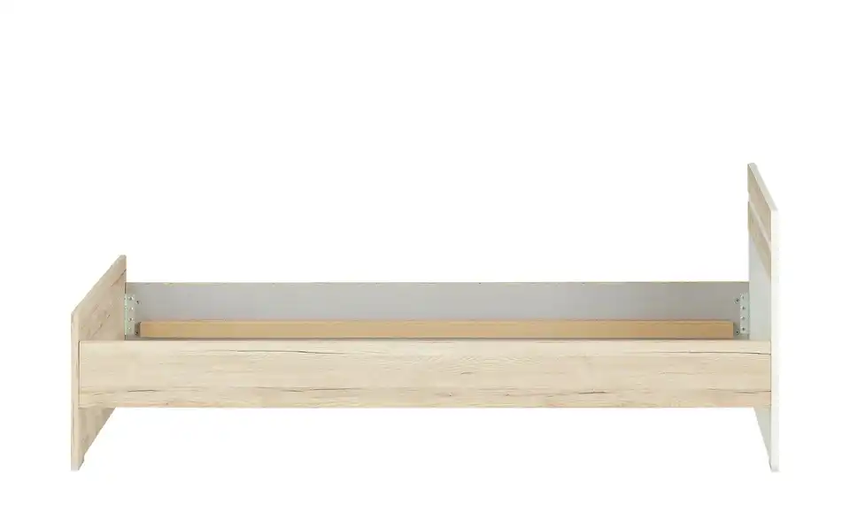 Futonbettgestell Cariba Eiche San Remo (Nachbildung), Cremeweiß 90 cm