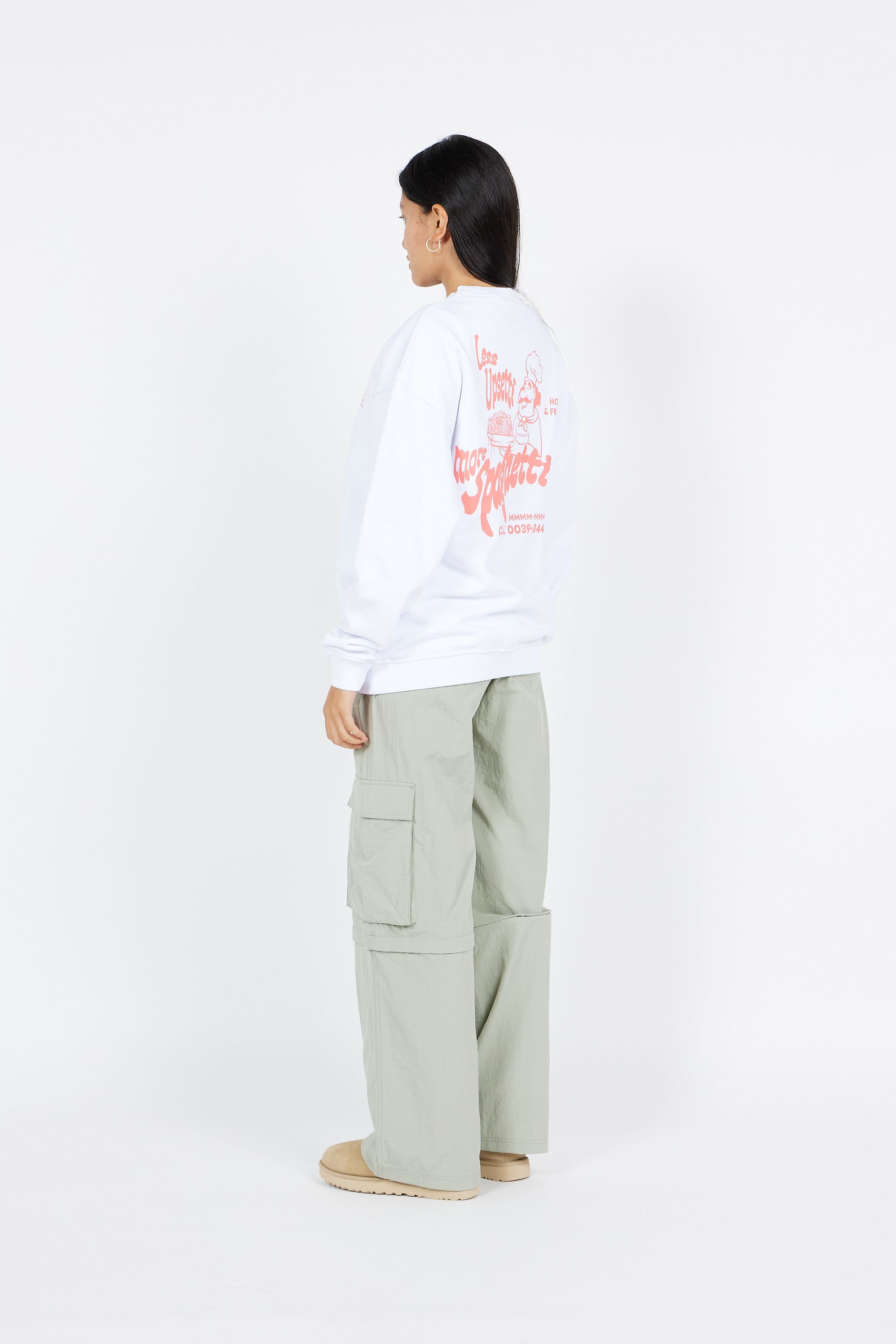 ON VACATION Pull  LESS UPSETTI Blanc