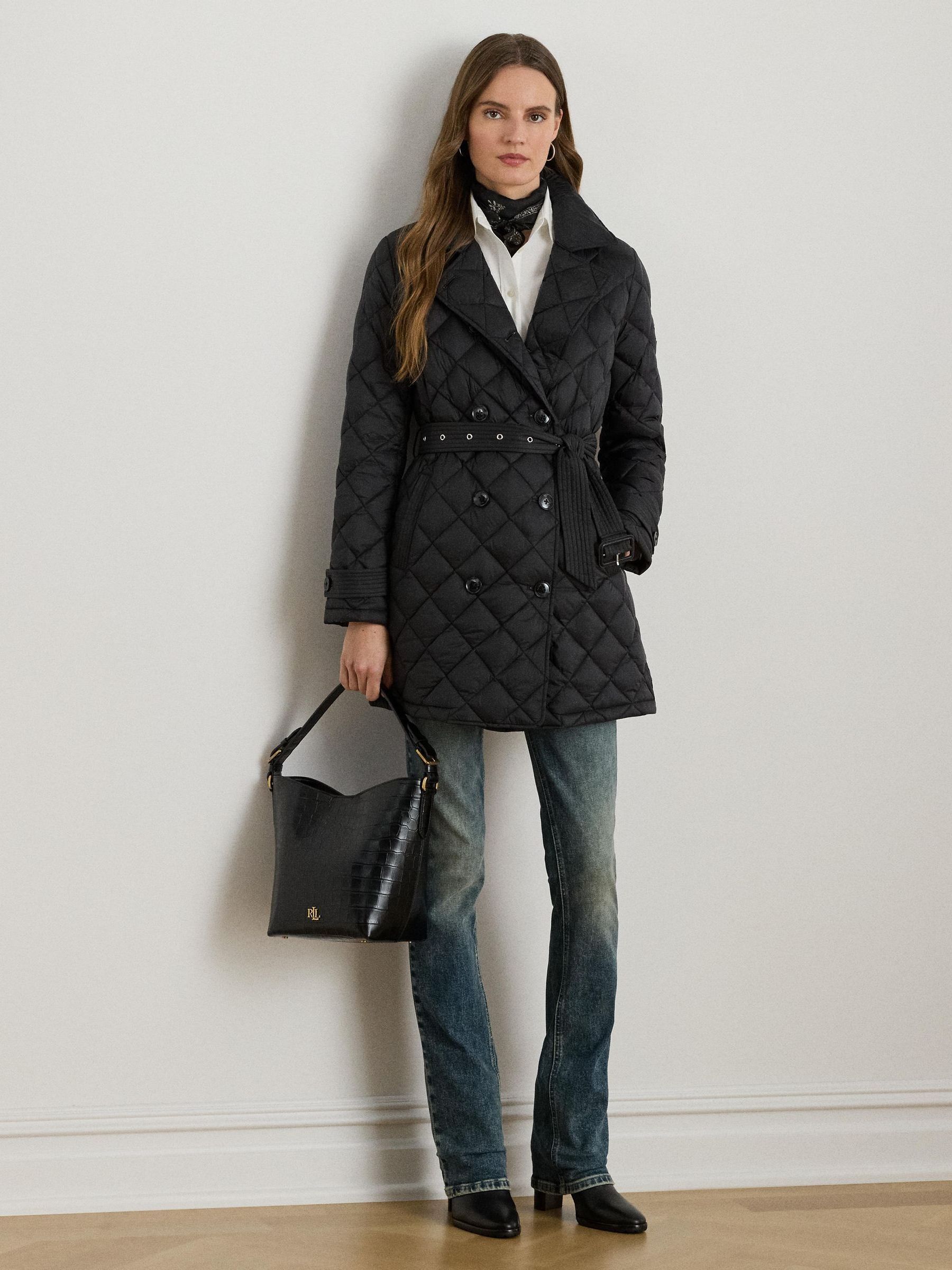 Lauren Ralph Lauren Diamond Quilted Trench Coat
