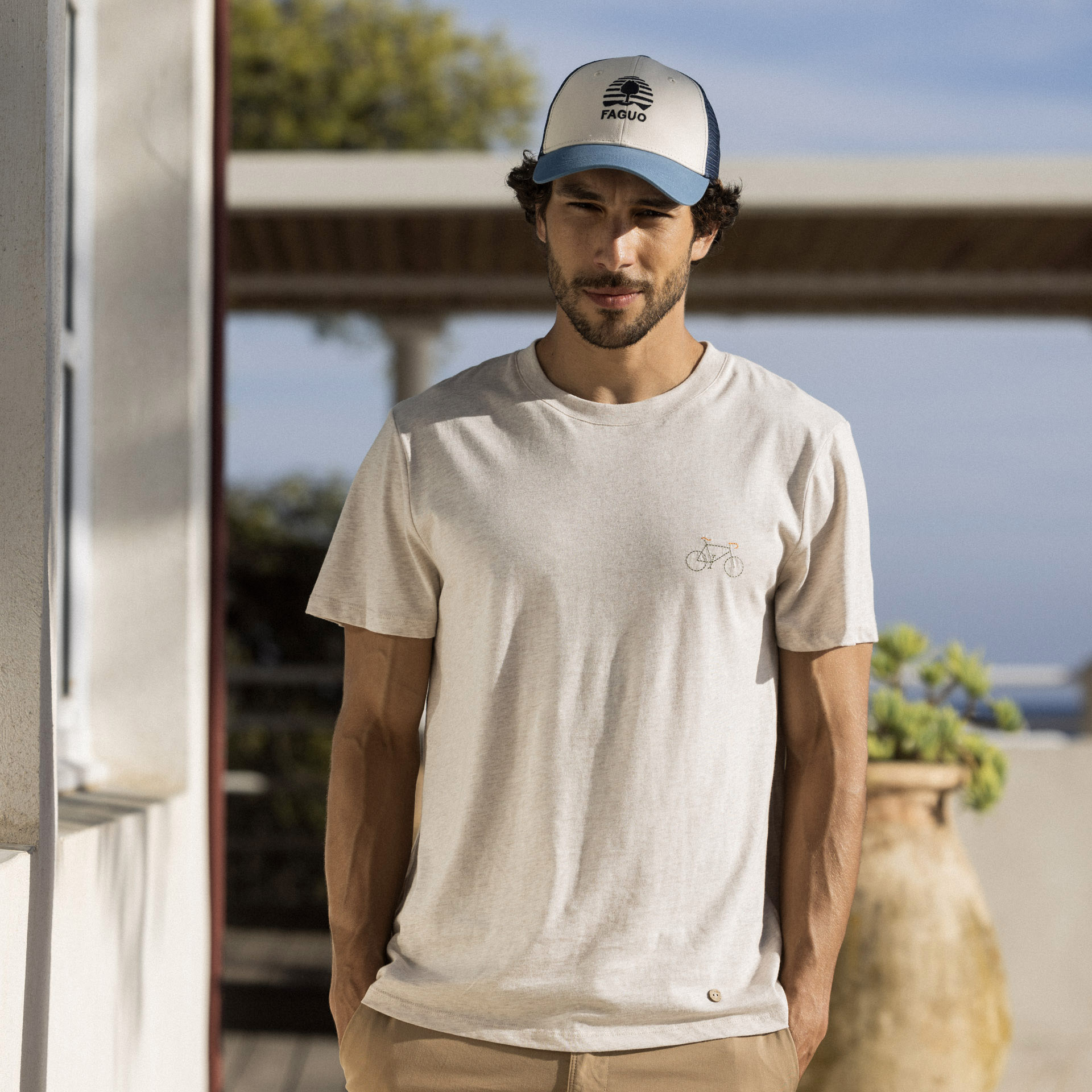 Casquette bleue Coton et polyester - modèle Cap trucker