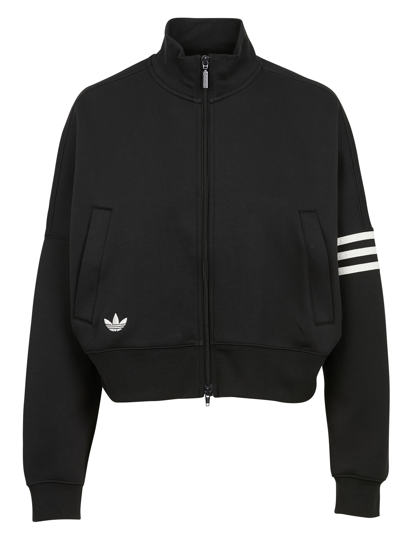 Sweat col montant en coton mélangé | Noir