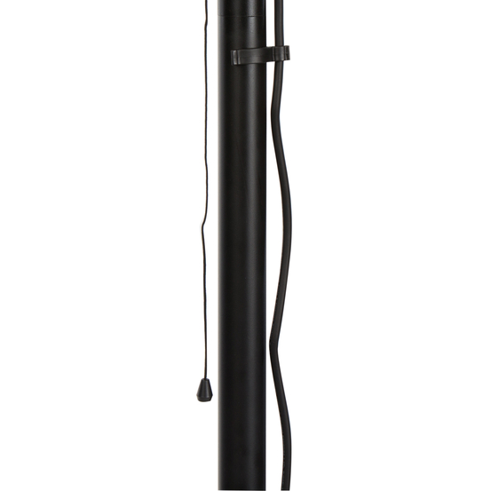 Chauffage d'extérieur sur pied en aluminium noir - H 195 x D.50 cm