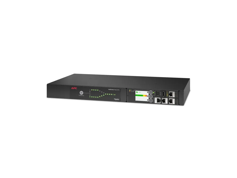 APC NetShelter - Automatisk transferkontakt (rackversion) - AC 207-253 V - 2000 VA - 1-faset - Ethernet 10/100/1000, USB - output-stikforbindelser: 12 - 1U - sort