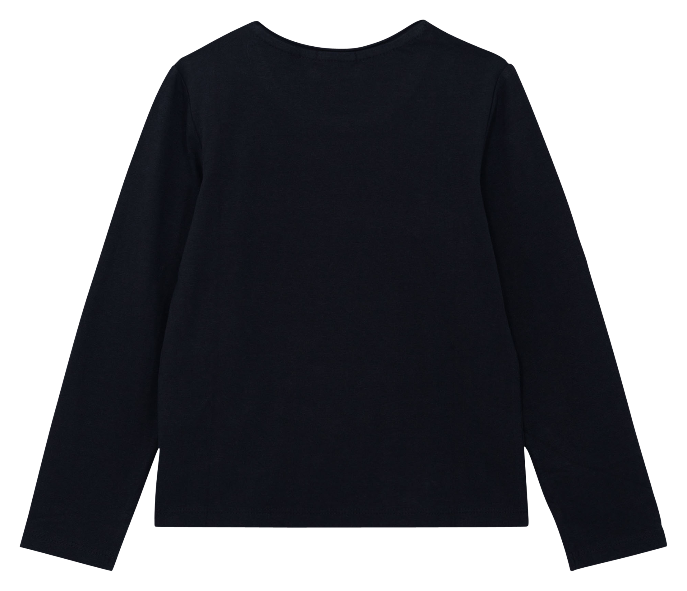 Tee-shirt manches longues imprimé en coton | Noir