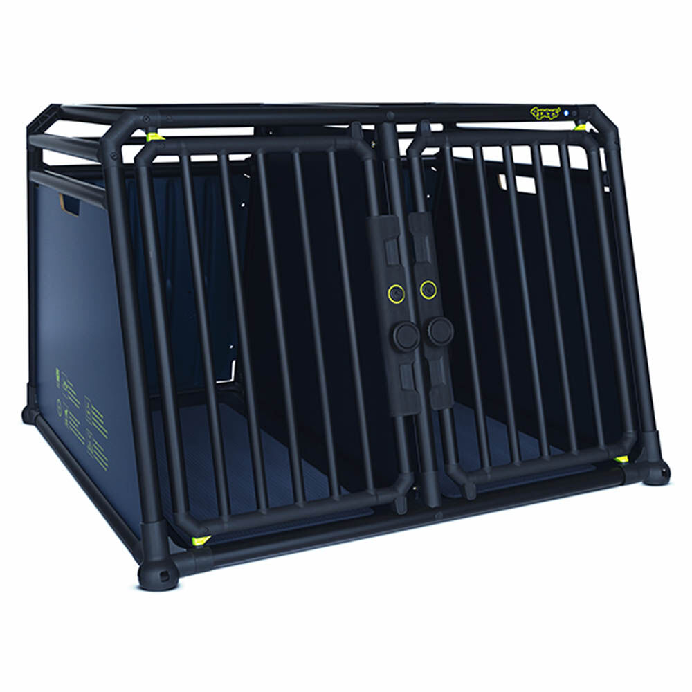 4Pets Pro Noir 22 - Autobench - voor 2 Honden - Zwart - 10293.5x7896.5x66 cm - L