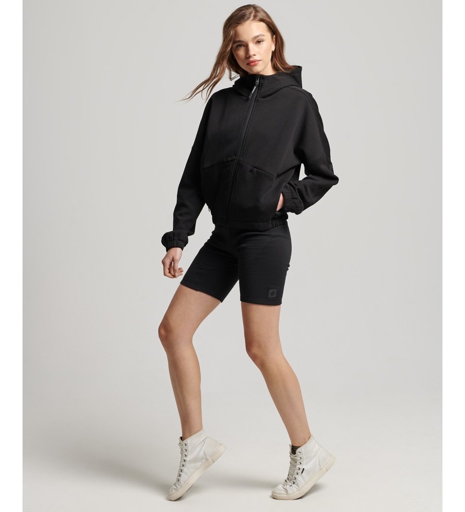 Moletom com zíper Superdry Code Tech, preto