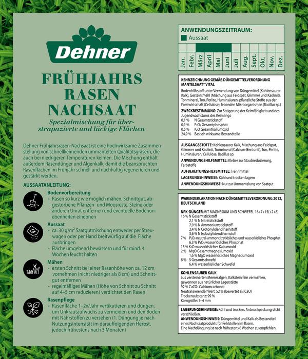 Dehner Frühjahrsrasen-Nachsaat, 750 g