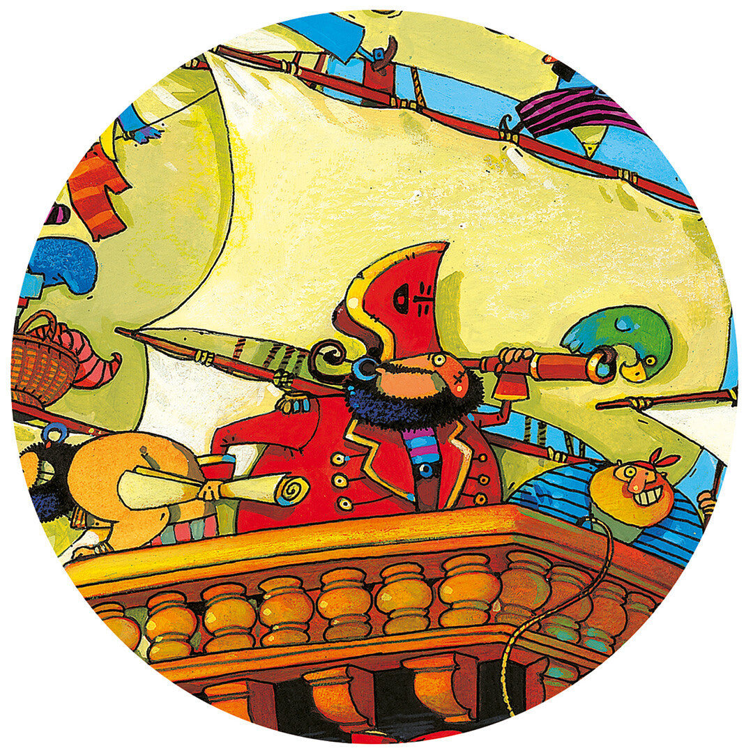 Djeco vloerpuzzel het piratenschip van roodbaard (54st) DJ07241