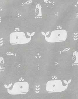 Kurzarm-Body WHALE in grau