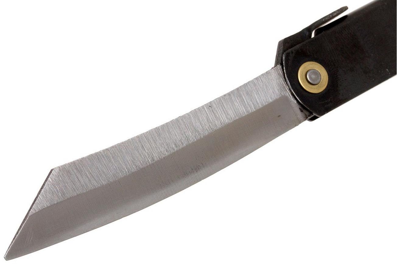 Higonokami zakmes 7,4 cm KT-HIGO07BL, SK-koolstofstaal, zwart